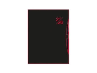 Diár 2026 SMART RED, A5, týždenný, 192 listov, 138 x 205mm